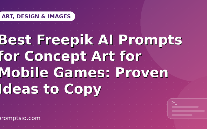 Best Freepik AI Prompts for Concept Art for Mobile Games