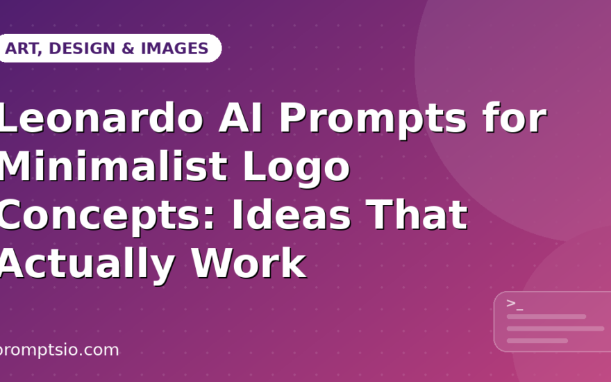 Leonardo AI Prompts for Minimalist Logo Concepts