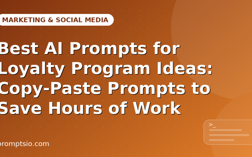 Best AI Prompts for Loyalty Program Ideas