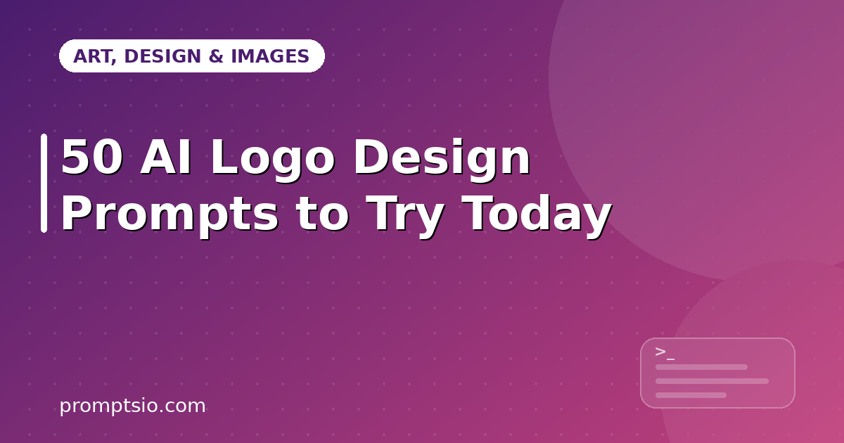 50 AI Logo Design Prompts to Try Today